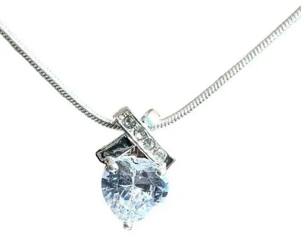 Swarovski Elements Infinity Heart Pendant on Silver Chain Necklace