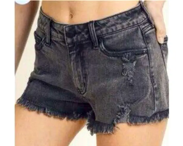 Letters To Juliette LTJ | Cut off Acid Black Denim Shorts | NWT | XS