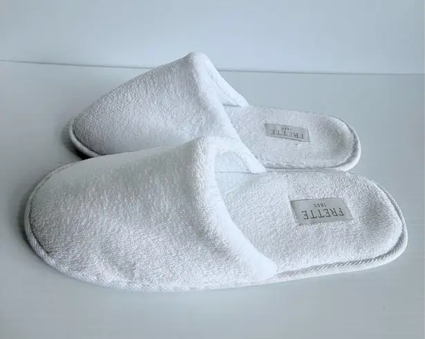 Luxury Frette 1860 White Terry Cloth Hotel Spa Bath Slippers New One Size