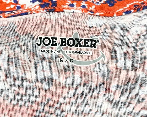 Joe Boxer  Juniors S Paisley Bandana Jersey Knit Top Cold Shoulder Patriotic