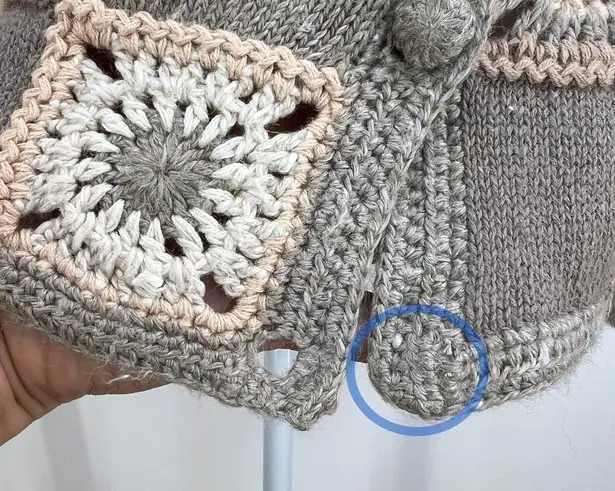 Vintage Granny Square Cardigan Design Options by Philip and Jane Gordon Boho Size XL