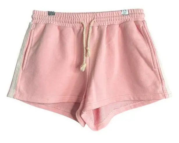 APRES JUNE | Pink French Terry Side stripe Sweat Short 2.5 inch inseam | Small