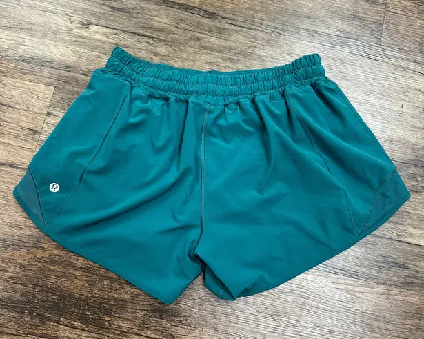 Lululemon Green Hotty Hot Shorts 4”