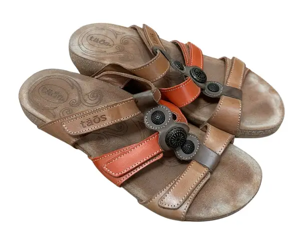 Taos Prize 3 Triple Strap Slides Sandals Sz 8