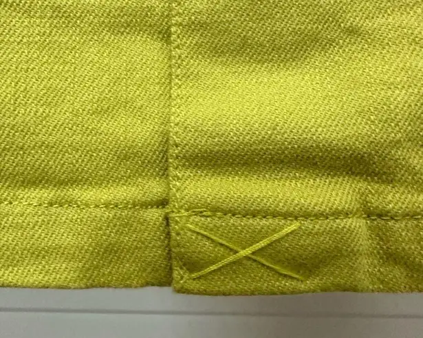 Chartreuse jean midi skirt size 8 Tribal Brand
