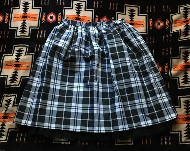 Plaid poodle skirt, tulle skirt, plaid tulle skirt, handmade skirt Size XS