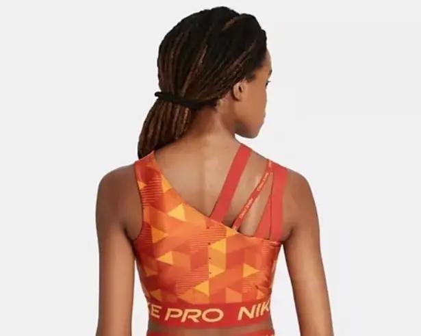 Nike Womens Serena Design Crew Tennis Crop Tank Orange