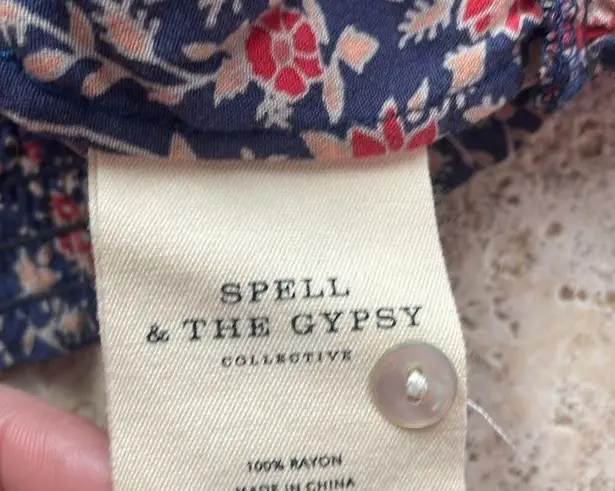 Spell & The Gypsy Jasmine Cropped Top Blue Size XS