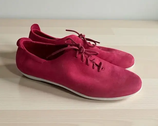 ARCHE Red Sueded Leather Lace Up Sneakers Size 40 / US 10