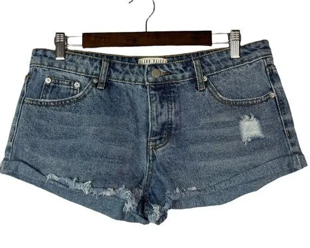 Blank Paige Medium Wash Distressed Denim Shorts L