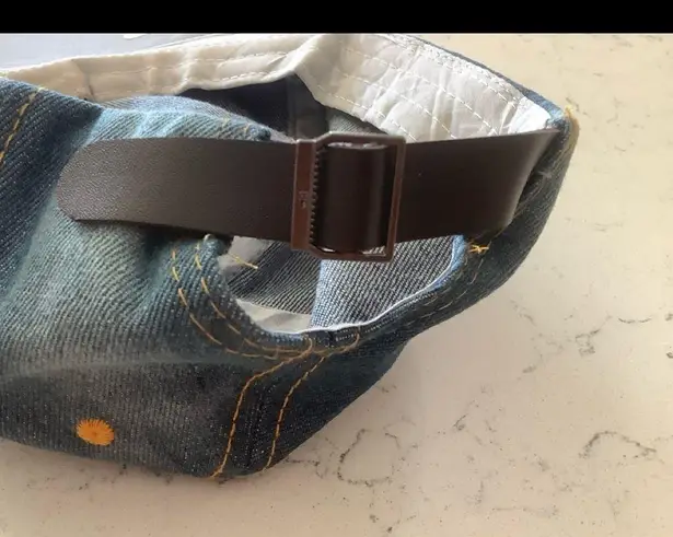 Las Vegas vibe denim cap with rhinestones and pearl detailing streetwear hat