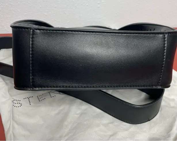 Stella McCartney Black Laser Cut Faux Leather Crossbody Bag