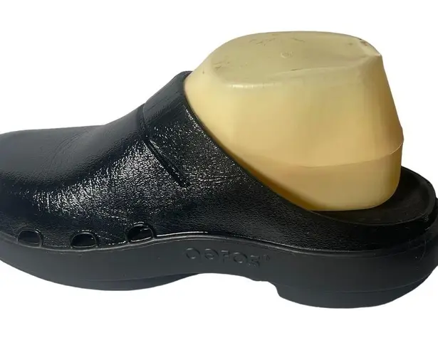 OOFOS Oocloog Luxe Black Clogs Sandals Mules Waterproof Size M7/W9/EUR 40