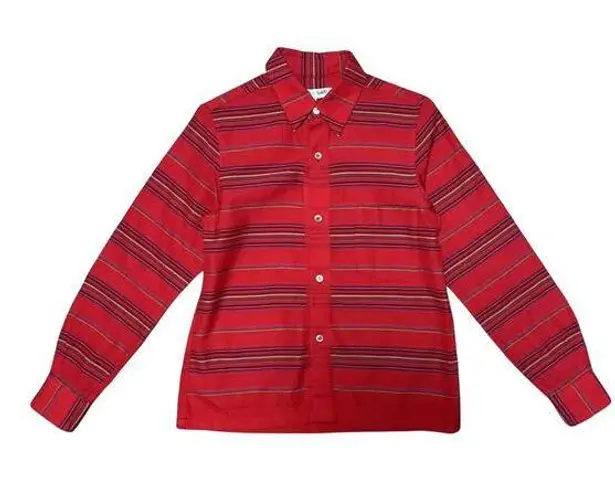 Comme des Garçons comme des garcons tricot red flannel shirt