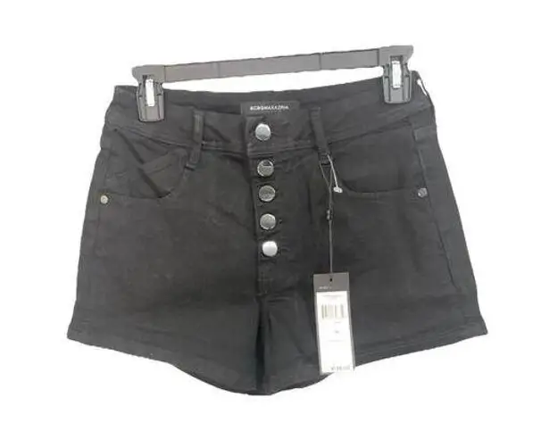 BCBGMAXAZRIA  Women's High Rise Denim Shorts Black Size 26 NWT $138