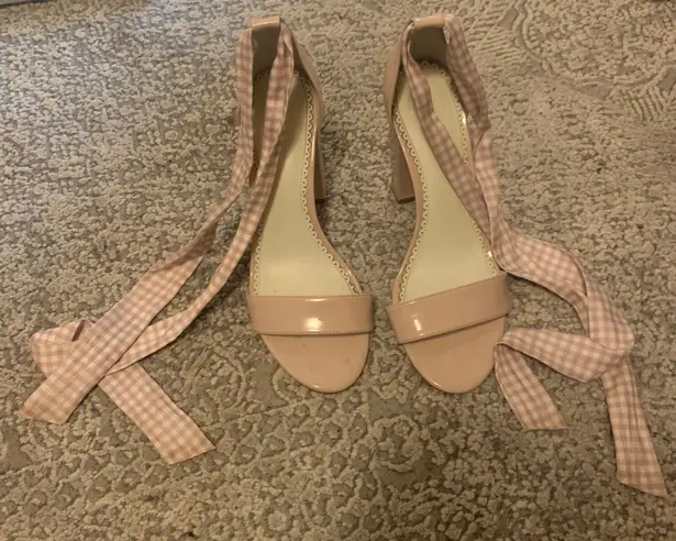 Nordstrom Lace Up Pink Heels