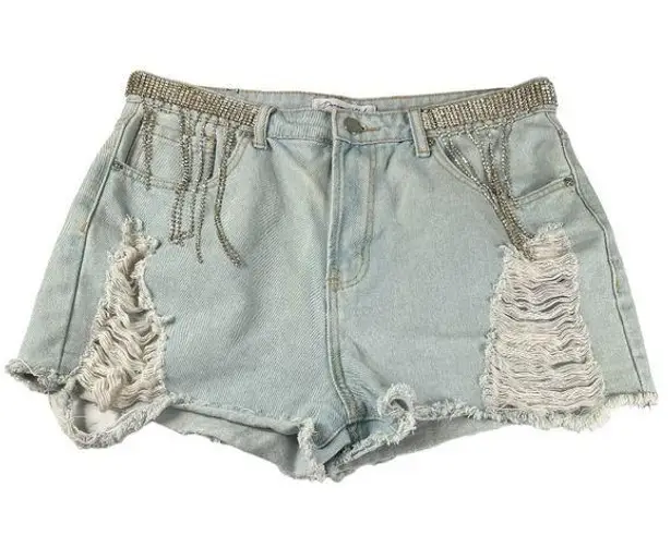 Denim Blvd  Los Angeles distressed with shorts size Lg