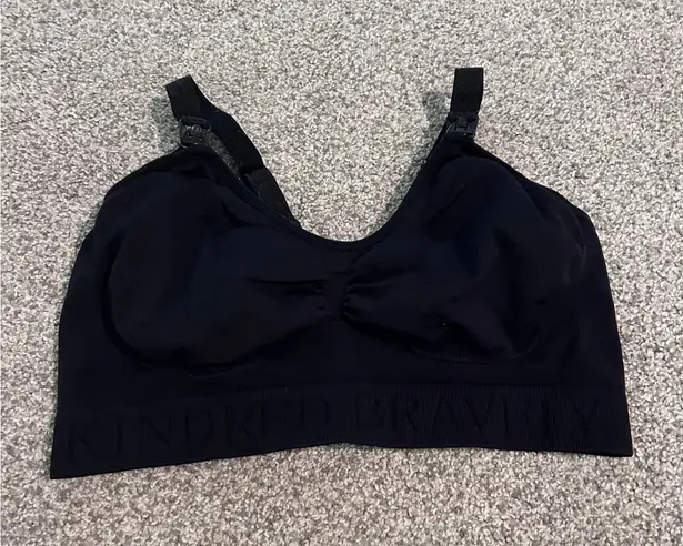 Kindred Bravely Nursing Bra Black Comfort Sleep Maternity Bra Size M