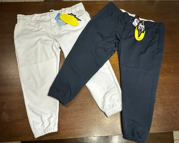 Easton Navy White Athletic Active Softball Pants Women XL League Comfy Blue