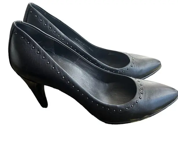 Ecco  black stud heels size 8-8.5 EUC 39