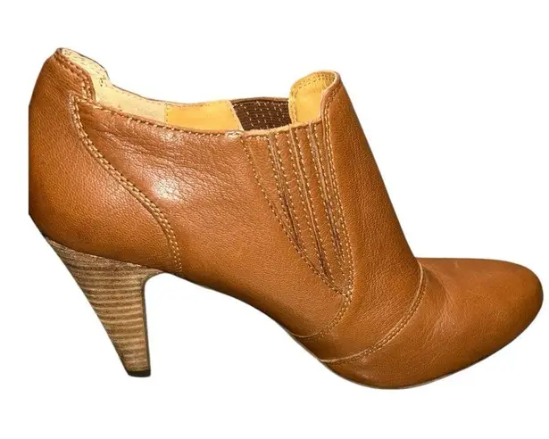 Audrey Brooke Avignon Ankle Boots Women’s 9 Tan Brown Leather Heeled Booties