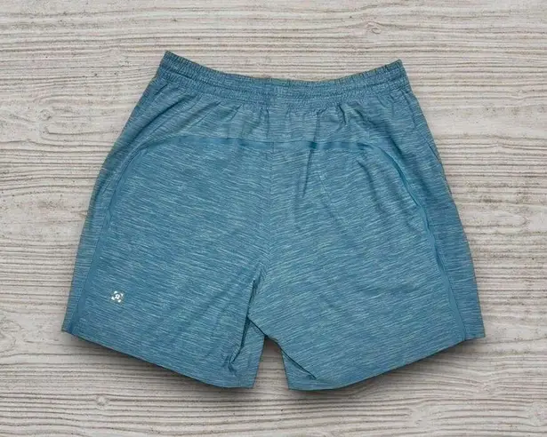 Lululemon ★  Light Blue Pace Breaker Athletic Shorts w Subtle Heathered Pattern ★ thumbnail 2