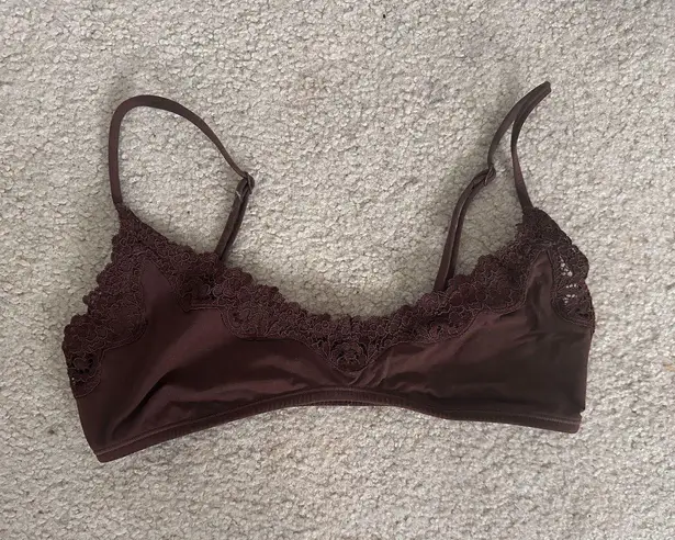 SKIMS Brown lace bralette