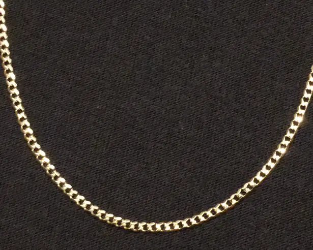 Gold Chain Cuban Link 16in 3mm .925 Italy