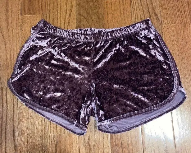 Popular 21 dolls kill purple velour velvet crushed lounge low rise shorts