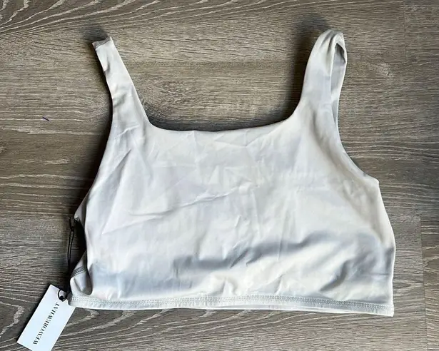 We Wore What STRAIGHT NECK CROP TOP