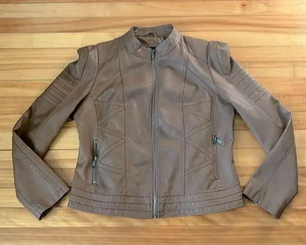 Lock & Love Faux Leather Jacket L
