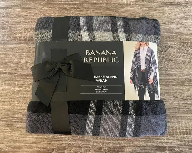 Cashmere Blend Dark Blue/Purple Plaid Wrap - Luxurious Fall Fashion