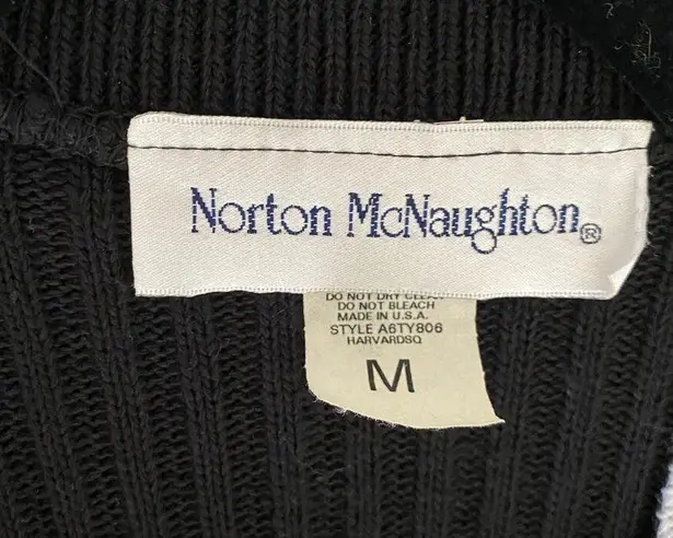 Vintage 90s Black Blue Classic Chandler Bing Argyle Preppy Sweater Vest Medium