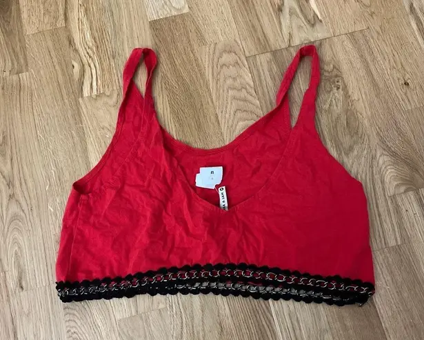 Emma & Sam NWT red crop top tank set