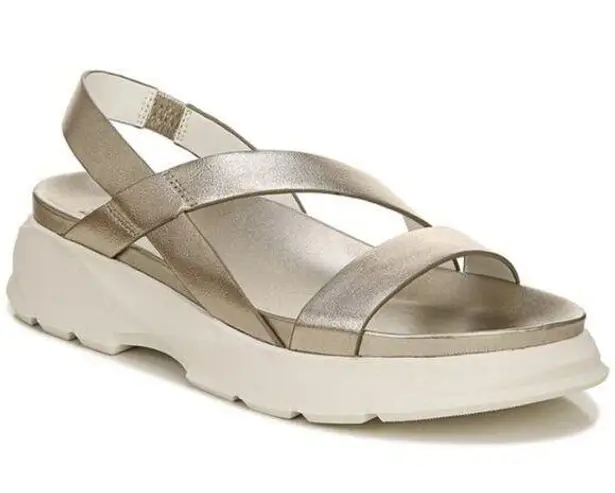 Naturalizer Jubalee Faux Leather Slingback Metallic Sandals ~ Size 9.5 💛🍄