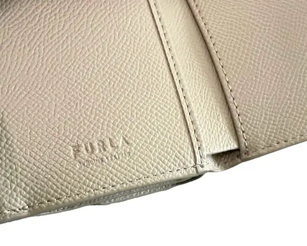 Furla Classic Leather Tri Fold Wallet Marmo C Grey