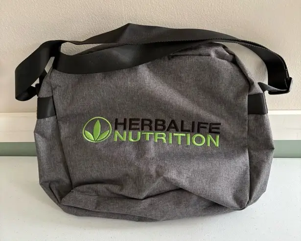 Herbalife nutrition tote messenger laptop bag swag bag grey Gray