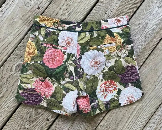 Elevenses Anthropologie Women's Colorful Floral Shorts Size 0