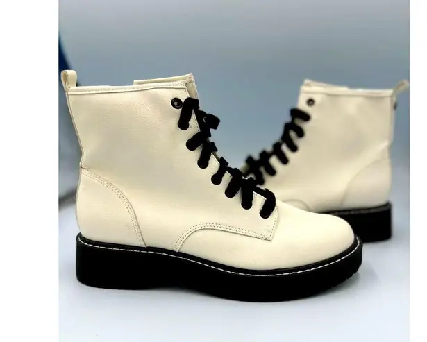 Madden NYC Moto Lace Up Nappa Booties