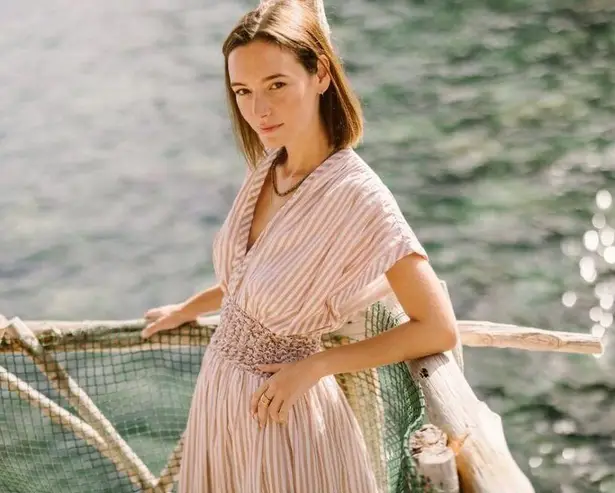 ๐MIRTH๐ Granada Dress ~ Bronze Stripe Print Medium Tan