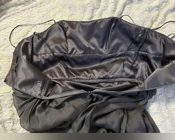 ABS Allen Schwartz Gray Evening Gown Size 6 Mardi Gras Balls Dance Prom Formal