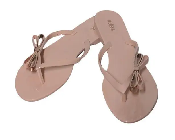 Melissa Pink Sandals Thong Flip Flop Bow – Size 10