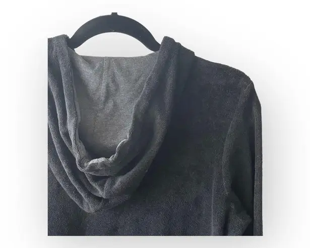 Y2K: new Kritik Nola Terry Juicy Zipper Kangaroo Pocket Hoodie Black L Size L