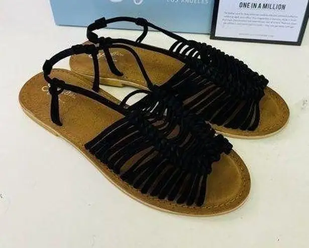 Seychelles Women's Beach Is Better Black Suede Size 9 Women Strappy Leather NWB