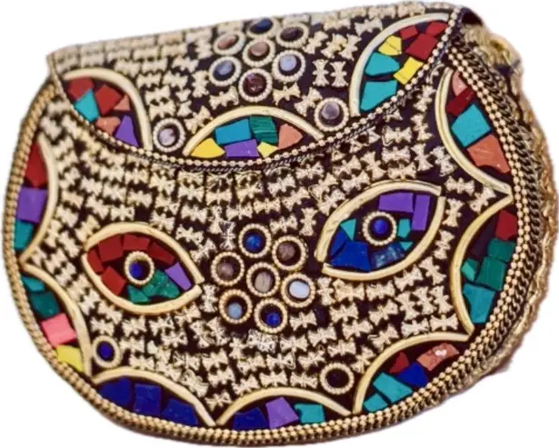 Ramla Mosaic Crossbody/ Clutch Gold