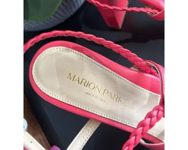 MARION PARKE Hannah 85mm Sandals Coral Orange Womens 7.5 Pink