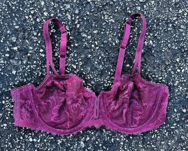 Auden Women's 34B Unlined Lace Balconette Coverage Underwire Bra Red Sexy NWOT Size undefined