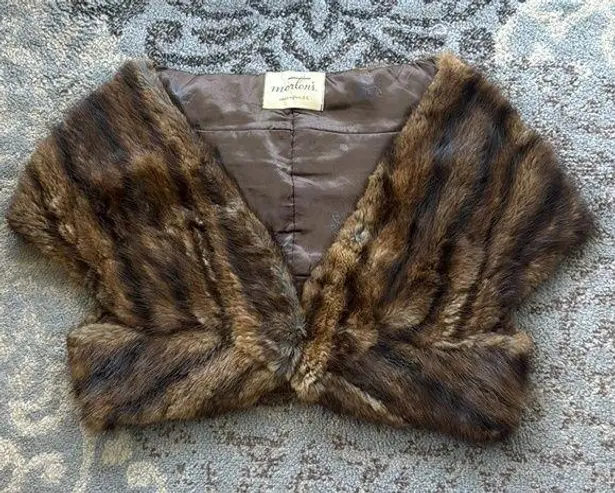Vintage Morton’s of Washington D.C. Muskrat Fur Stole Brown Size undefined