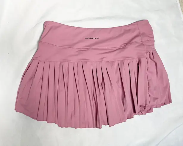 Gold Hinge Athletic Mauve Pleated Mini Skirt Size XXL