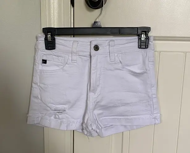 KanCan USA White High Rise Shorts